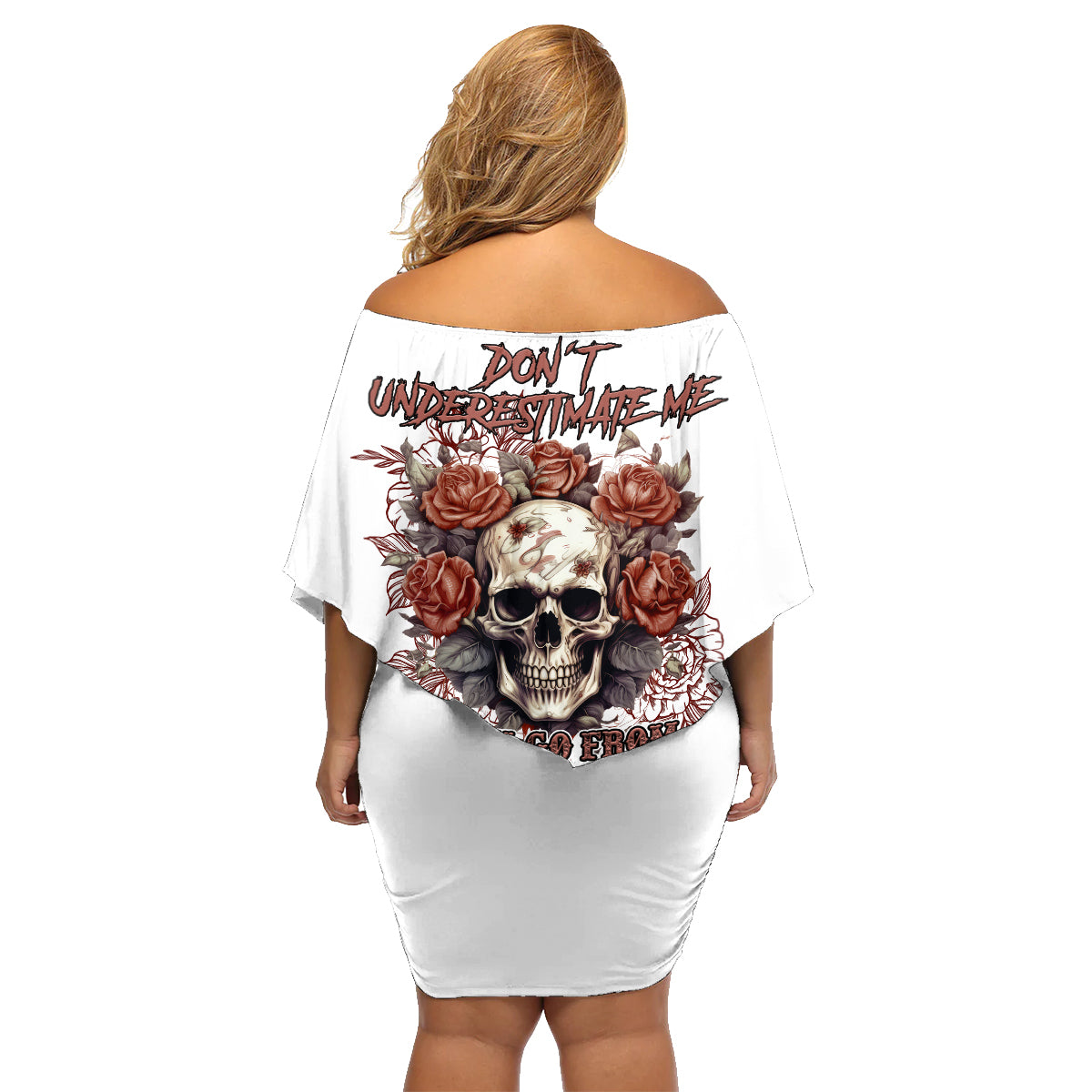 Don't Underestimate Me Family Matching Off Shoulder Short Dress and Hawaiian Shirt - Wonder Print Shop