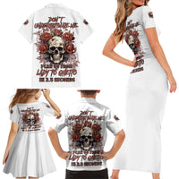 Don't Underestimate Me Family Matching Short Sleeve Bodycon Dress and Hawaiian Shirt - Wonder Print Shop