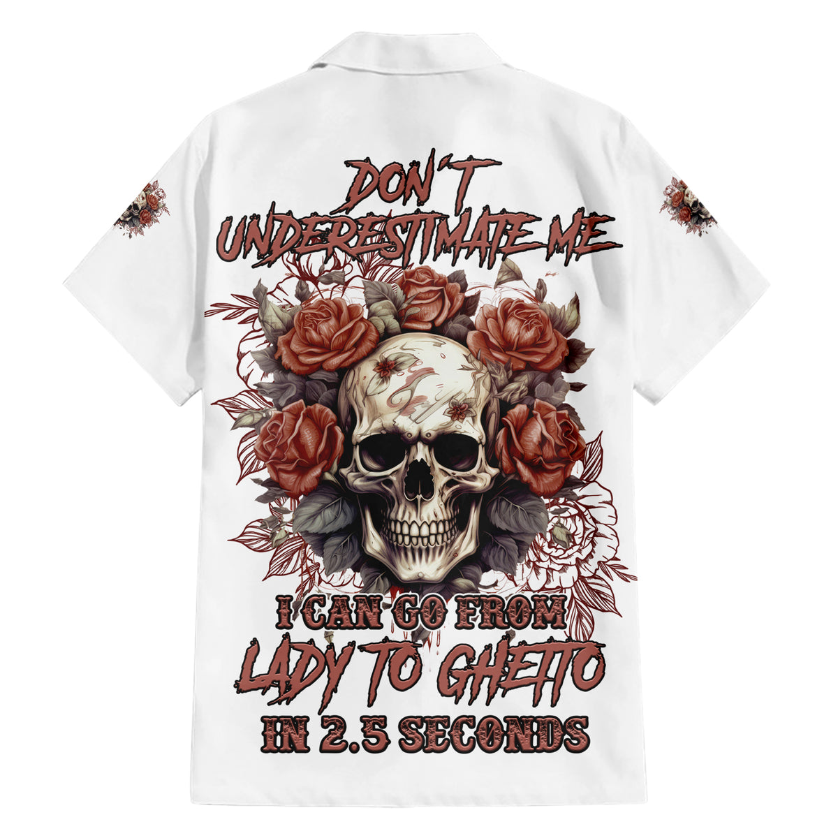 Don't Underestimate Me Family Matching Short Sleeve Bodycon Dress and Hawaiian Shirt - Wonder Print Shop