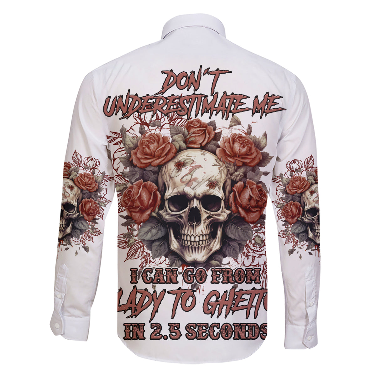 Don't Underestimate Me Family Matching Short Sleeve Bodycon Dress and Hawaiian Shirt - Wonder Print Shop