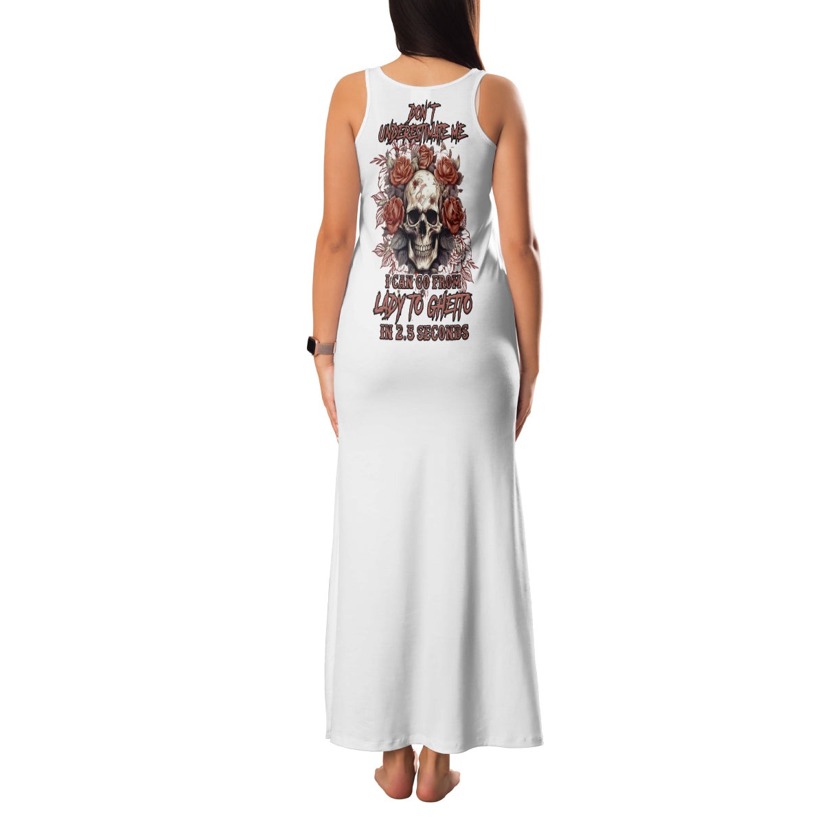 Don't Underestimate Me Family Matching Tank Maxi Dress and Hawaiian Shirt - Wonder Print Shop