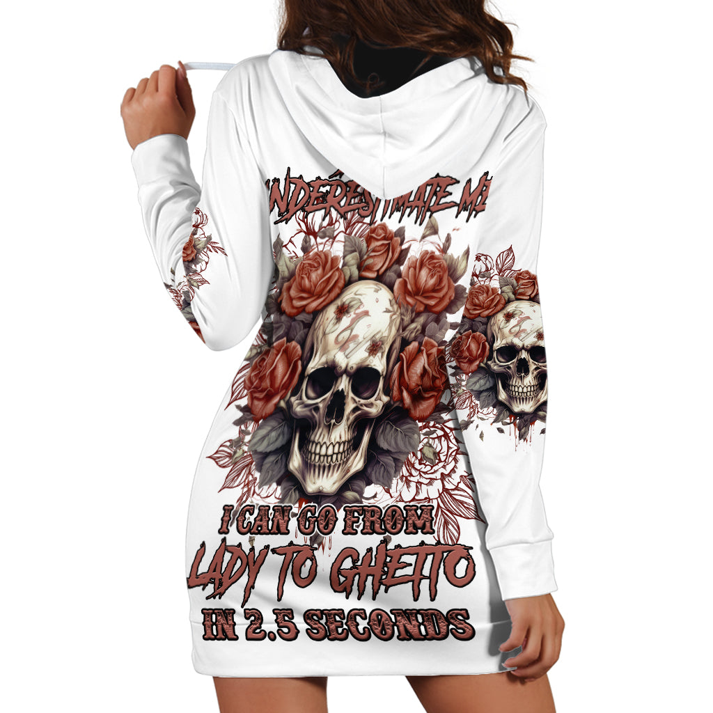 Don't Underestimate Me Hoodie Dress - Wonder Print Shop