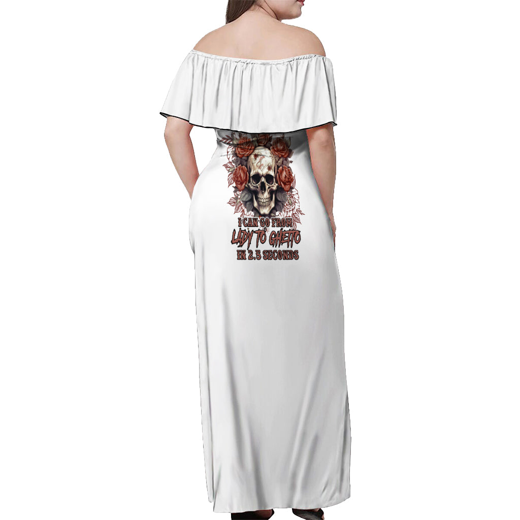 Don't Underestimate Me Off Shoulder Maxi Dress - Wonder Print Shop