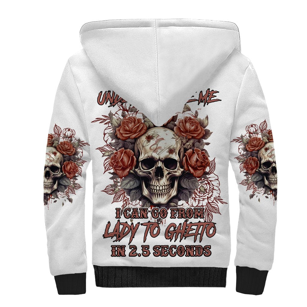 Don't Underestimate Me Sherpa Hoodie - Wonder Print Shop