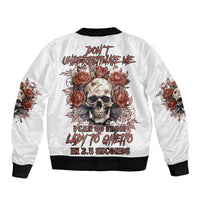 Don't Underestimate Me Sleeve Zip Bomber Jacket - Wonder Print Shop