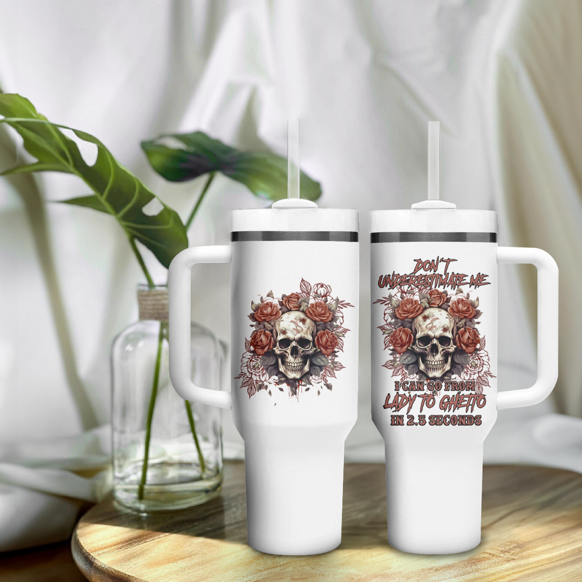Don't Underestimate Me Tumbler With Handle - Wonder Print Shop