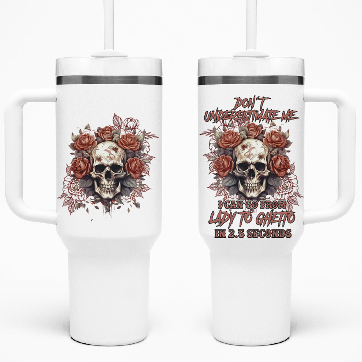 Don't Underestimate Me Tumbler With Handle - Wonder Print Shop