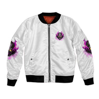 Walk Away Fire Eyes Skull Bomber Jacket - Wonder Print Shop
