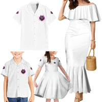 Walk Away Fire Eyes Skull Family Matching Mermaid Dress and Hawaiian Shirt - Wonder Print Shop