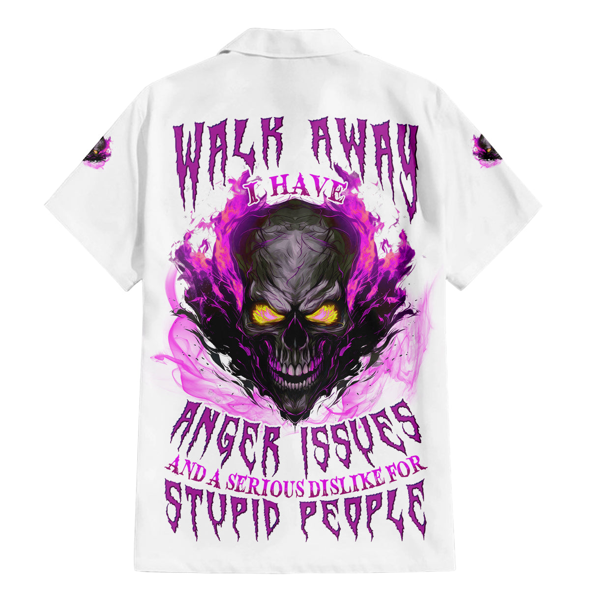 Walk Away Fire Eyes Skull Family Matching Mermaid Dress and Hawaiian Shirt - Wonder Print Shop