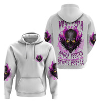Walk Away Fire Eyes Skull Hoodie - Wonder Print Shop