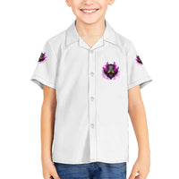 Walk Away Fire Eyes Skull Kid Hawaiian Shirt - Wonder Print Shop