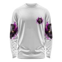 Walk Away Fire Eyes Skull Long Sleeve Shirt - Wonder Print Shop