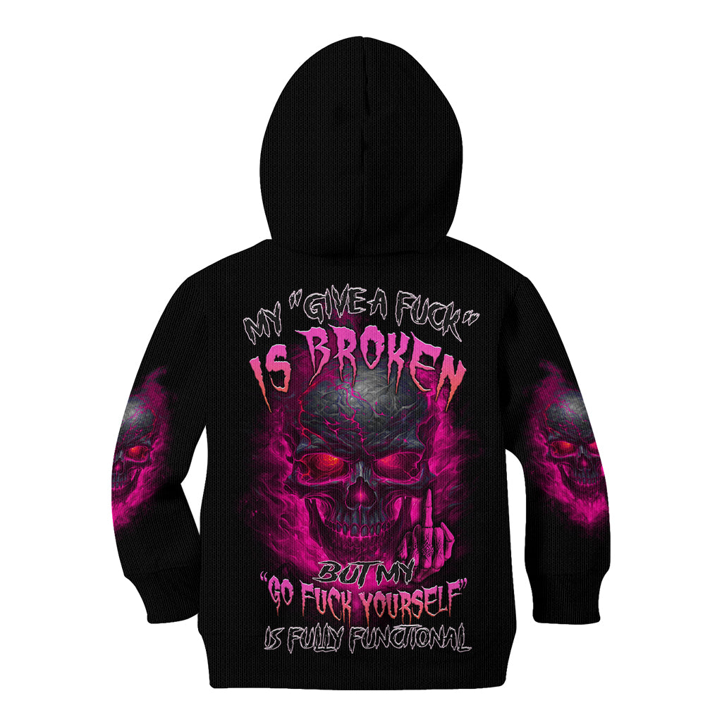 My Give A F Is Broken Kid Hoodie - Wonder Print Shop