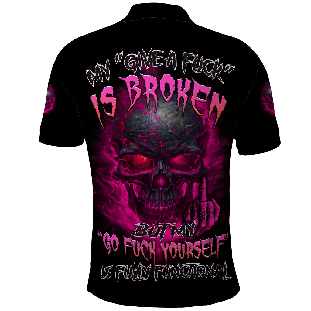 My Give A F Is Broken Polo Shirt - Wonder Print Shop