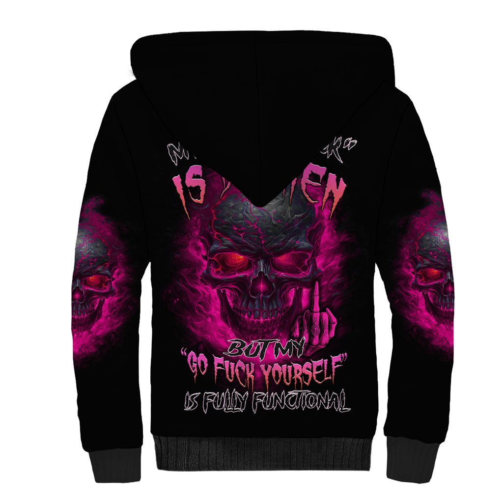 My Give A F Is Broken Sherpa Hoodie - Wonder Print Shop