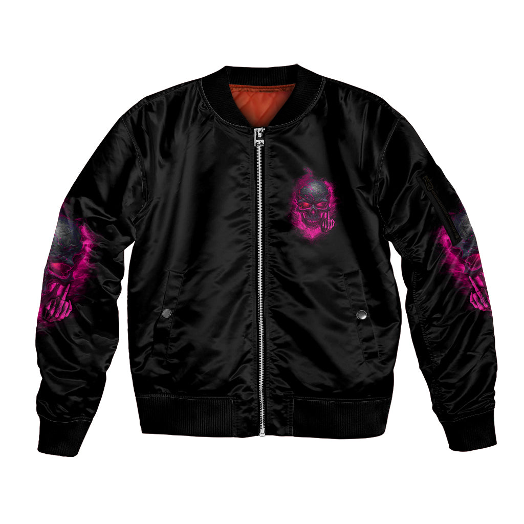 My Give A F Is Broken Sleeve Zip Bomber Jacket - Wonder Print Shop