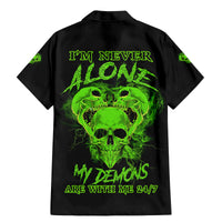 I'm Never Alone Skull Demon Family Matching Mermaid Dress and Hawaiian Shirt - Wonder Print Shop