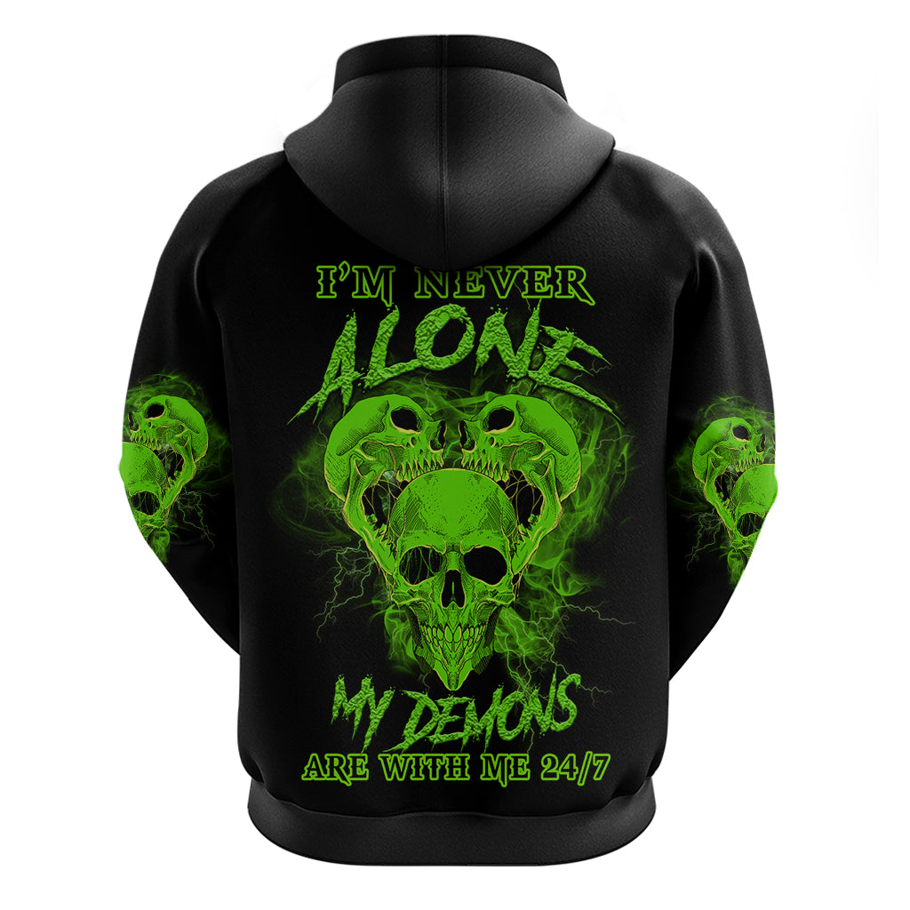 I'm Never Alone Skull Demon Hoodie - Wonder Print Shop