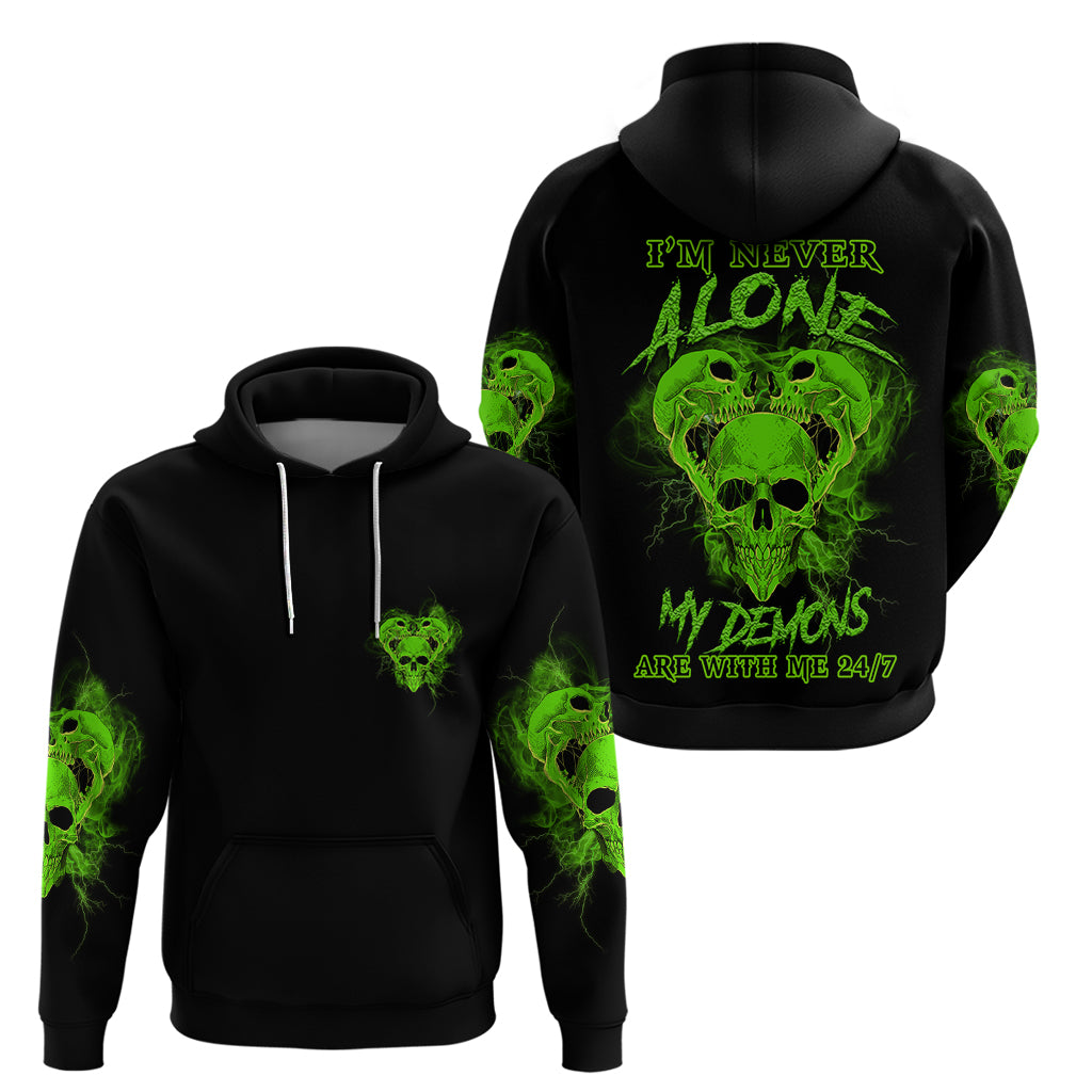 I'm Never Alone Skull Demon Hoodie - Wonder Print Shop