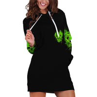 I'm Never Alone Skull Demon Hoodie Dress - Wonder Print Shop