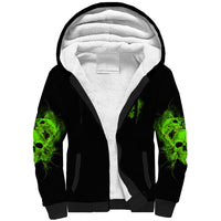 I'm Never Alone Skull Demon Sherpa Hoodie - Wonder Print Shop