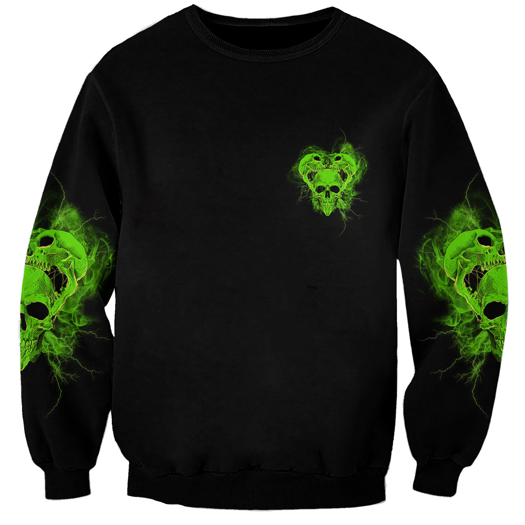 I'm Never Alone Skull Demon Sweatshirt - Wonder Print Shop