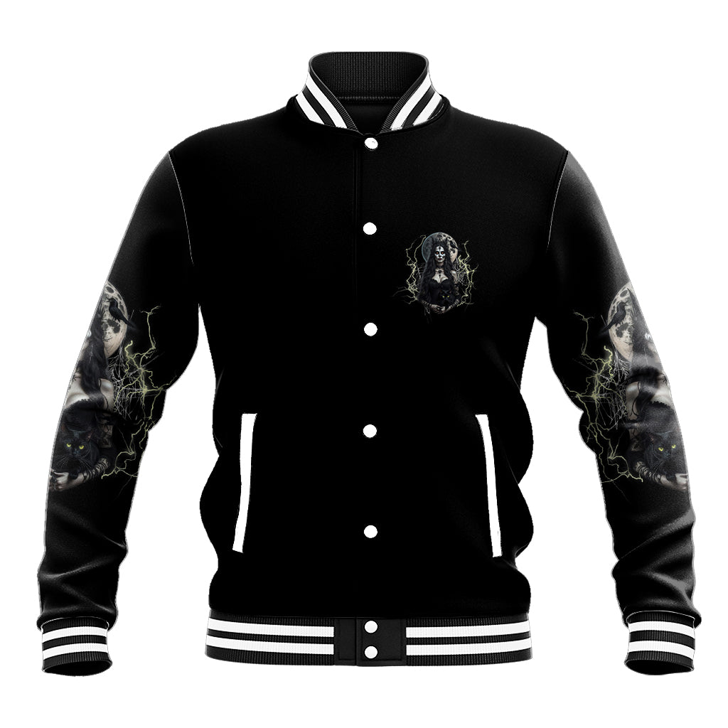 Hello Darkness My Old Friend Halloween Witch Baseball Jacket - Wonder Print Shop