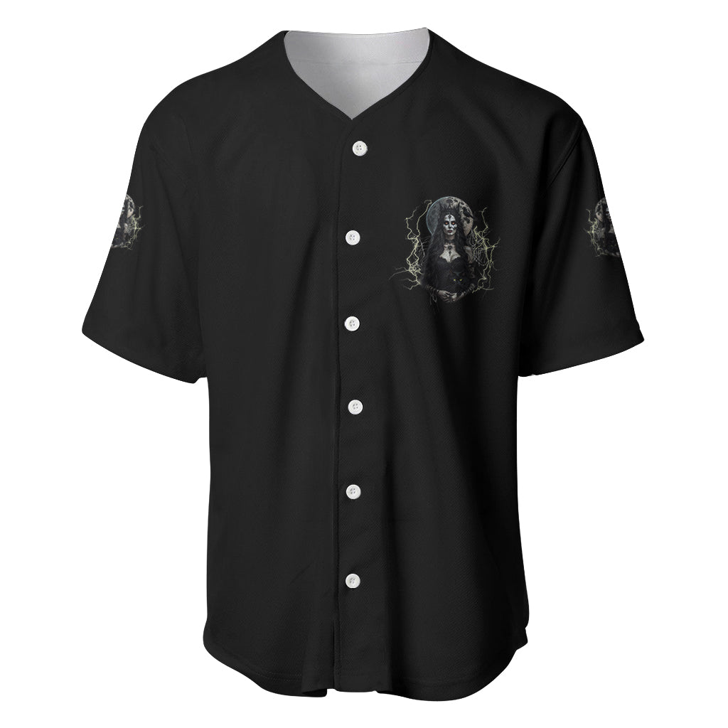 Hello Darkness My Old Friend Halloween Witch Baseball Jersey - Wonder Print Shop