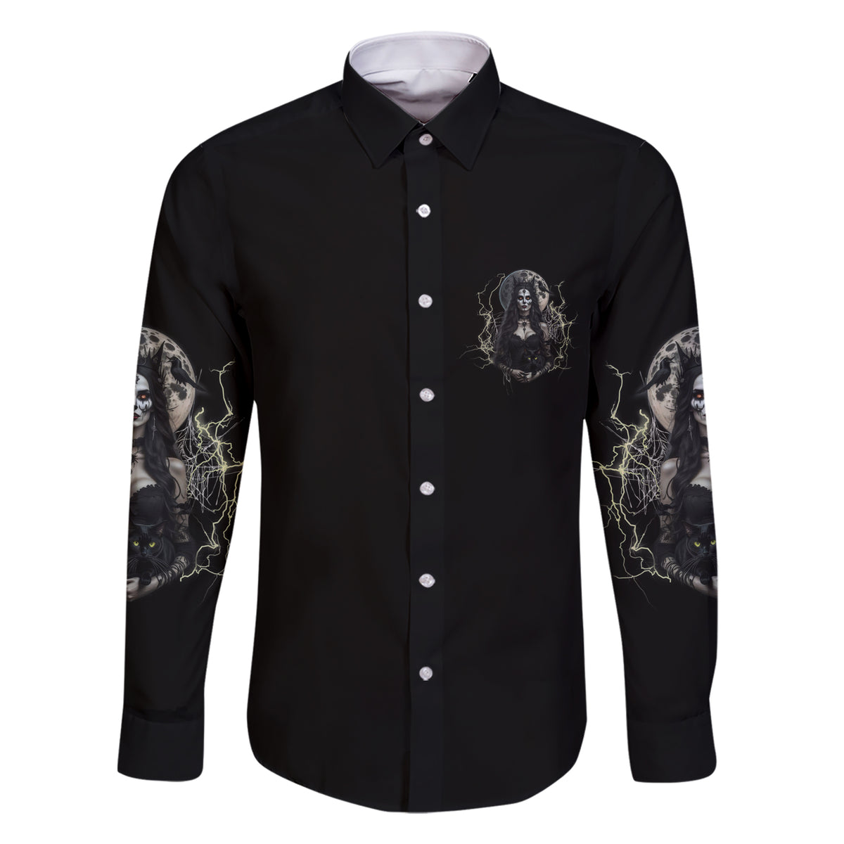 Hello Darkness My Old Friend Halloween Witch Family Matching Short Sleeve Bodycon Dress and Hawaiian Shirt - Wonder Print Shop