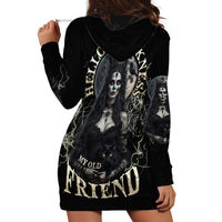 Hello Darkness My Old Friend Halloween Witch Hoodie Dress - Wonder Print Shop