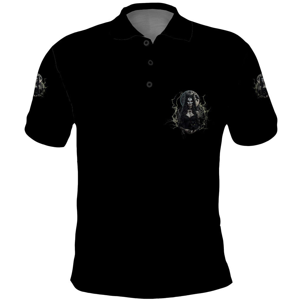 Hello Darkness My Old Friend Halloween Witch Polo Shirt - Wonder Print Shop