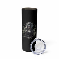 Hello Darkness My Old Friend Halloween Witch Skinny Tumbler - Wonder Print Shop
