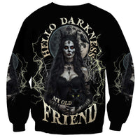 Hello Darkness My Old Friend Halloween Witch Sweatshirt - Wonder Print Shop