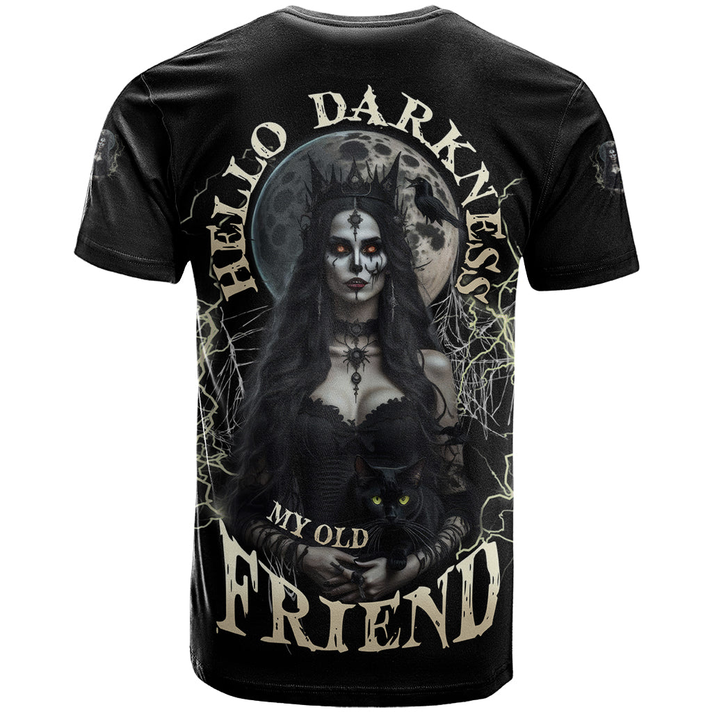 Hello Darkness My Old Friend Halloween Witch T Shirt - Wonder Print Shop