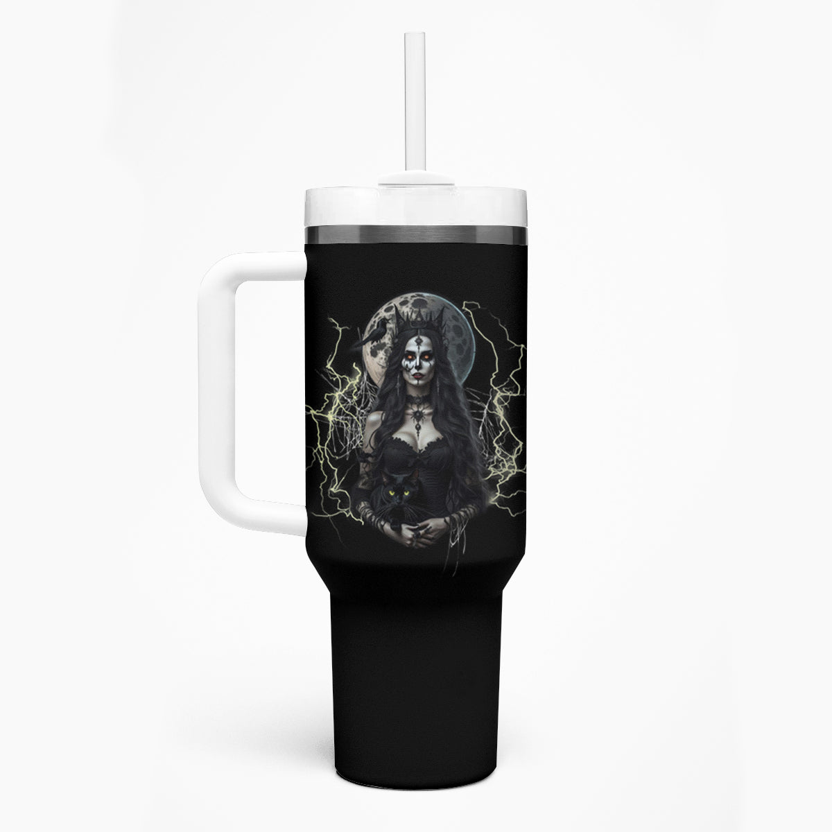 Hello Darkness My Old Friend Halloween Witch Tumbler With Handle - Wonder Print Shop