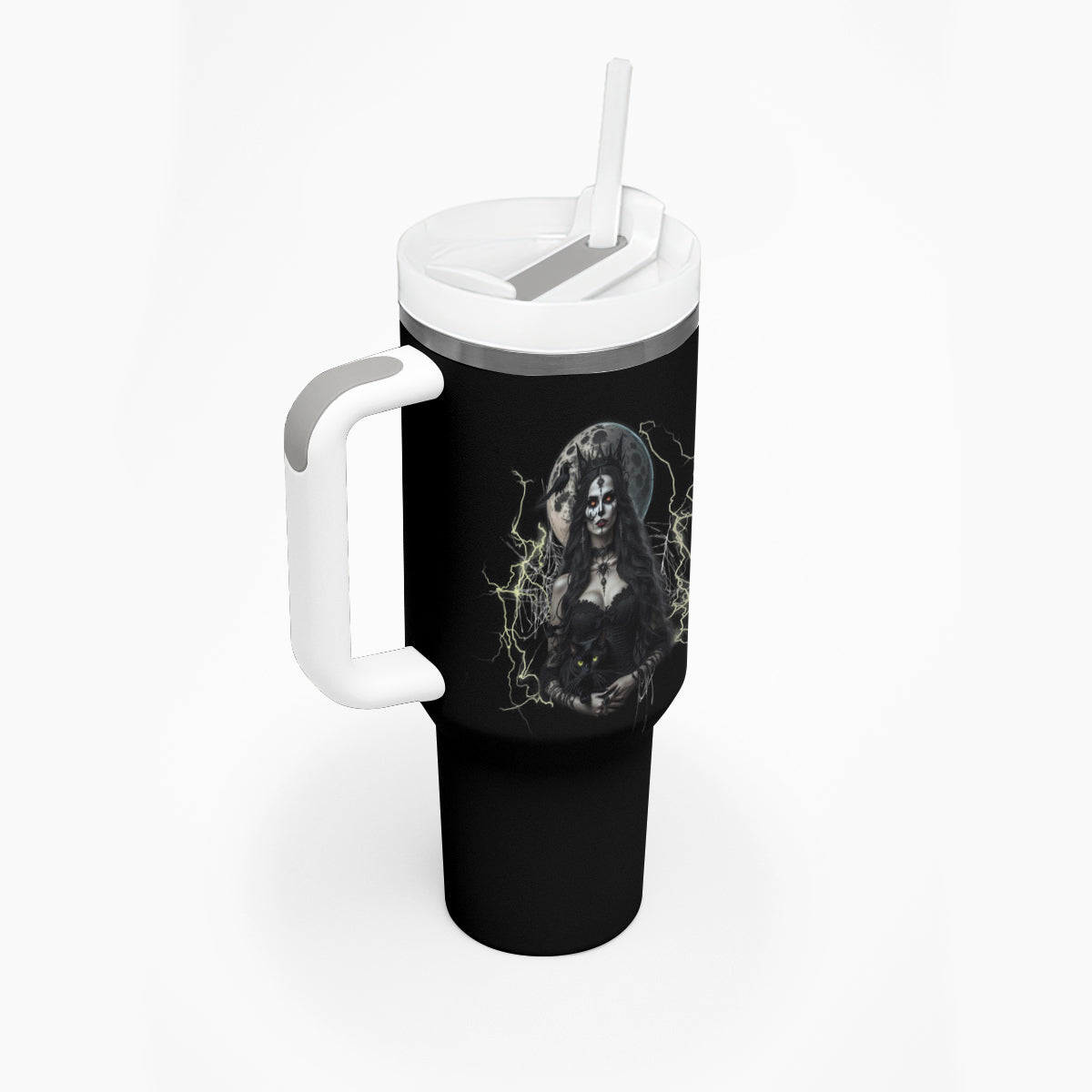 Hello Darkness My Old Friend Halloween Witch Tumbler With Handle - Wonder Print Shop