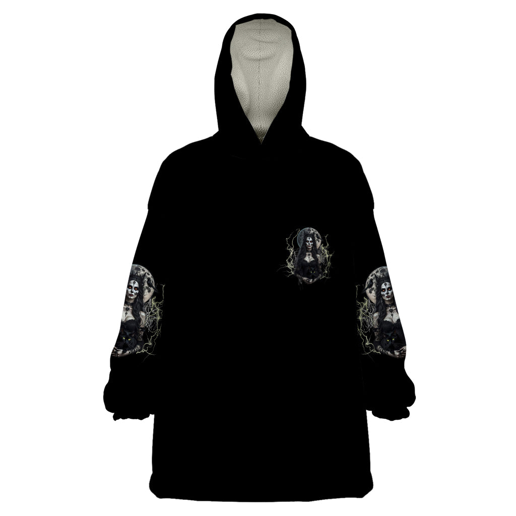 Hello Darkness My Old Friend Halloween Witch Wearable Blanket Hoodie - Wonder Print Shop