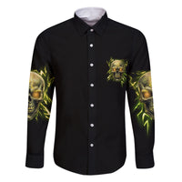 I'm Not Anti-social Mad Skull Family Matching Long Sleeve Bodycon Dress and Hawaiian Shirt - Wonder Print Shop