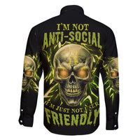 I'm Not Anti-social Mad Skull Family Matching Summer Maxi Dress and Hawaiian Shirt - Wonder Print Shop