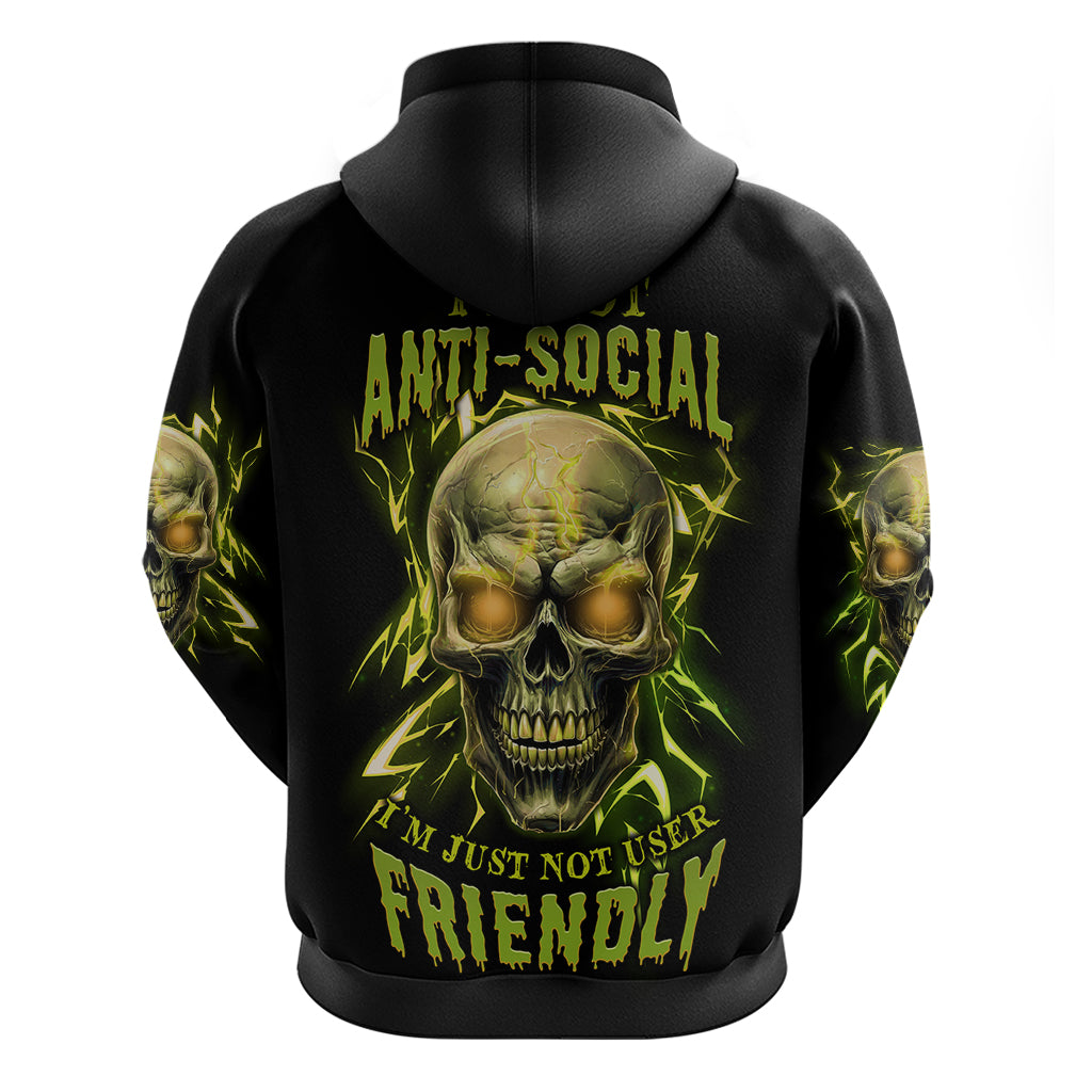 I'm Not Anti-social Mad Skull Hoodie - Wonder Print Shop