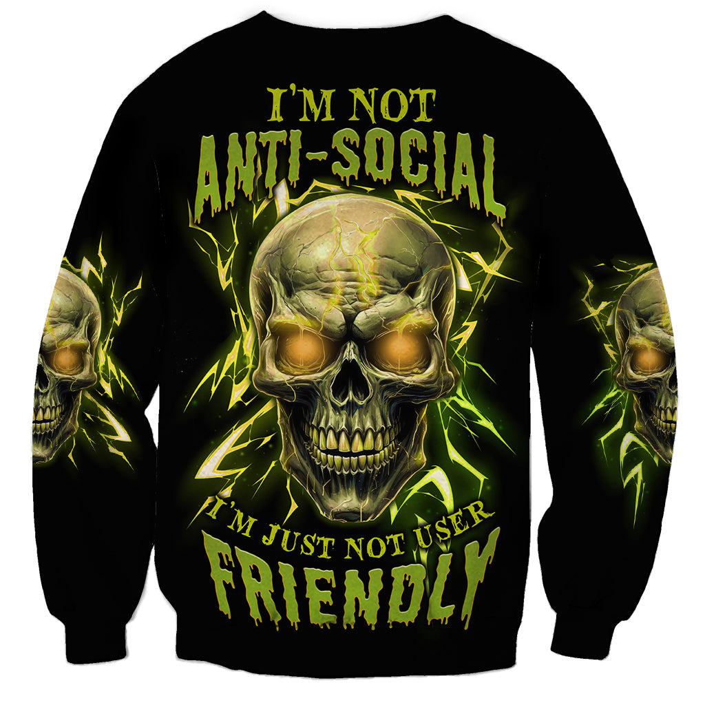 I'm Not Anti-social Mad Skull Sweatshirt - Wonder Print Shop