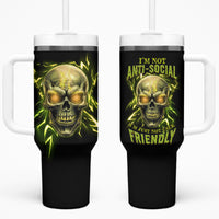 I'm Not Anti-social Mad Skull Tumbler With Handle - Wonder Print Shop