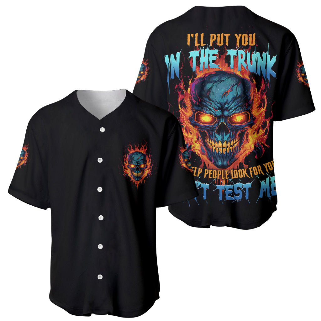 I'll Put You In The Trunk Baseball Jersey - Wonder Print Shop