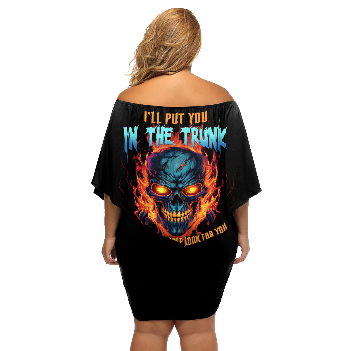 I'll Put You In The Trunk Family Matching Off Shoulder Short Dress and Hawaiian Shirt - Wonder Print Shop