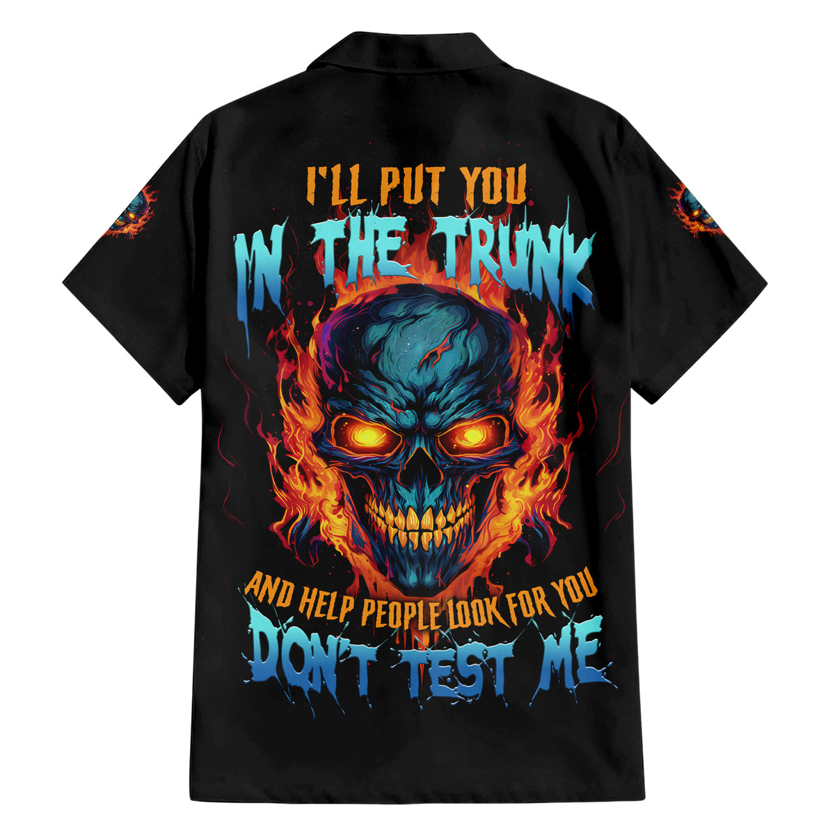 I'll Put You In The Trunk Family Matching Short Sleeve Bodycon Dress and Hawaiian Shirt - Wonder Print Shop