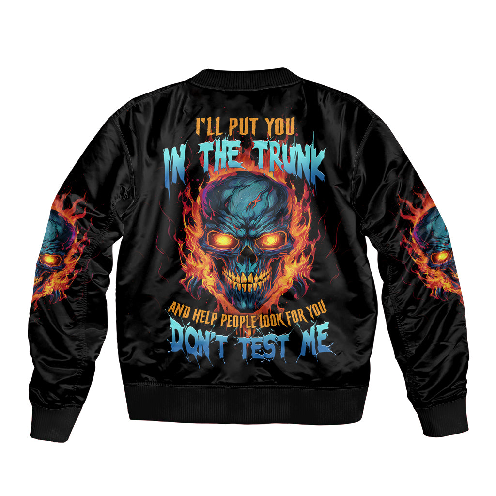 I'll Put You In The Trunk Sleeve Zip Bomber Jacket - Wonder Print Shop