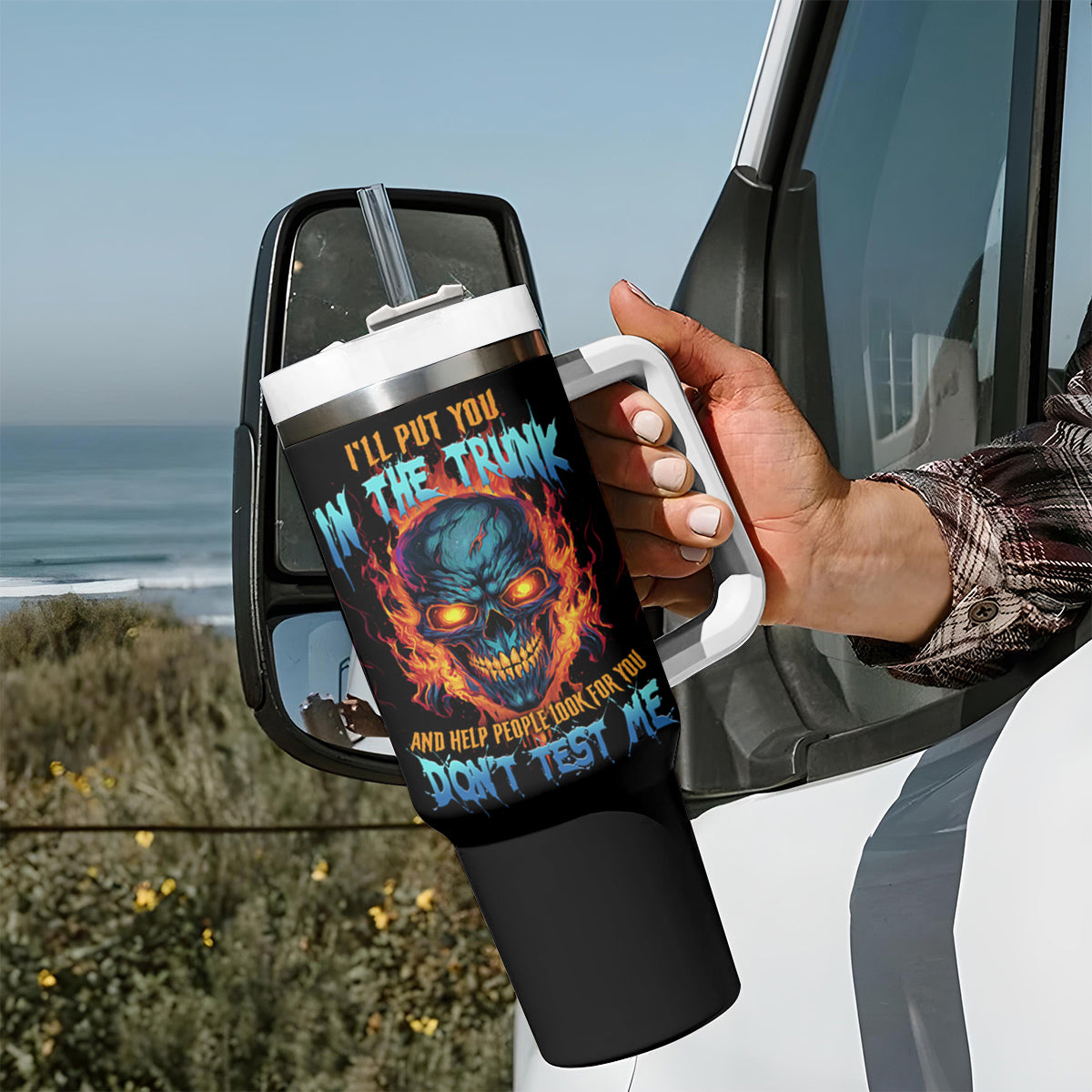 I'll Put You In The Trunk Tumbler With Handle - Wonder Print Shop
