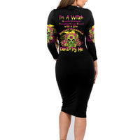 I'm A B With A Low Bullshit Tolerance Don't Try Me Family Matching Long Sleeve Bodycon Dress and Hawaiian Shirt - Wonder Print Shop