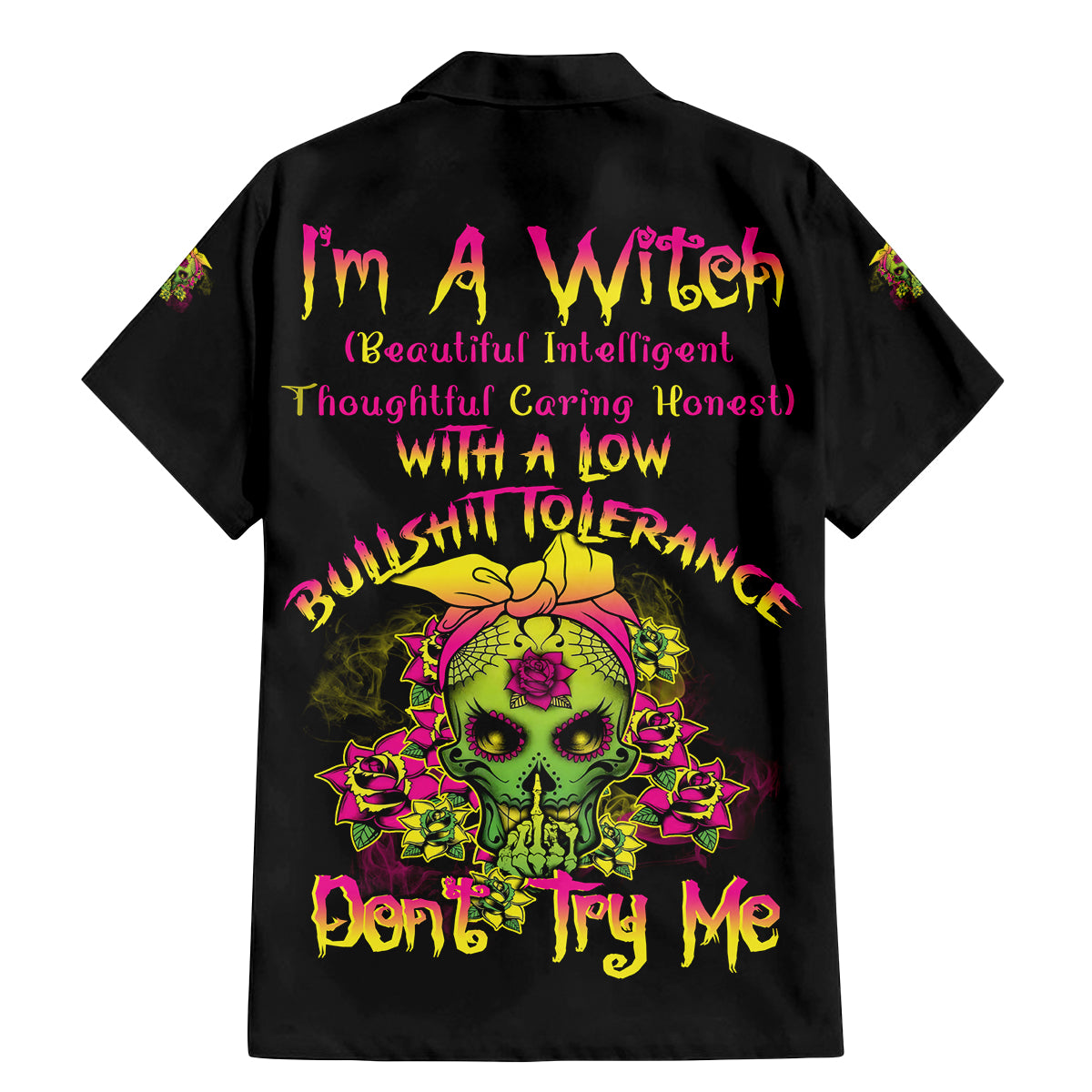 I'm A B With A Low Bullshit Tolerance Don't Try Me Family Matching Mermaid Dress and Hawaiian Shirt - Wonder Print Shop